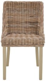 Caprice Wicker Dining Chair With Leather Handle (Set of 2) - Image 2